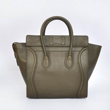 Celine  108908 Ladies Cow Leather Khaki Bag Replica