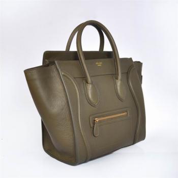 Celine  108908 Ladies Cow Leather Khaki Bag Replica