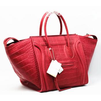 Replica Celine  8001 Ladies Crocodile Pink Bag