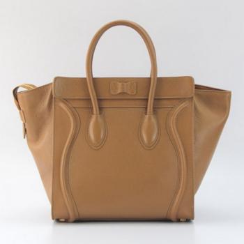 Celine  108908 Cow Leather Apricot Handbag