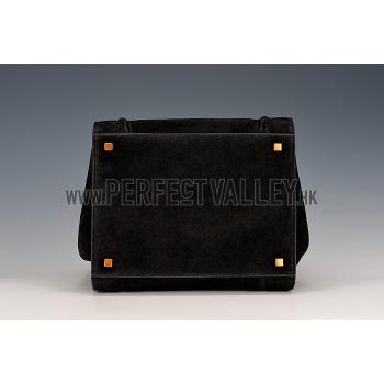 Celine Phantom Luggage Suede Leather Black