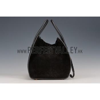 Celine Phantom Luggage Suede Leather Black