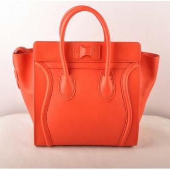 Celine  303 Handbag Cow Leather Orange