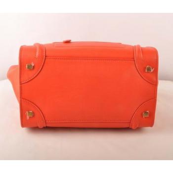 Celine  303 Handbag Cow Leather Orange