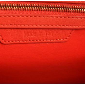 Celine  303 Handbag Cow Leather Orange