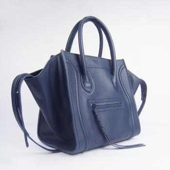 Cheap Celine 1890 2way Cow Leather Blue Bag HM09268