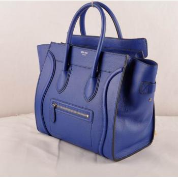 Celine  303 Handbag Cow Leather Blue