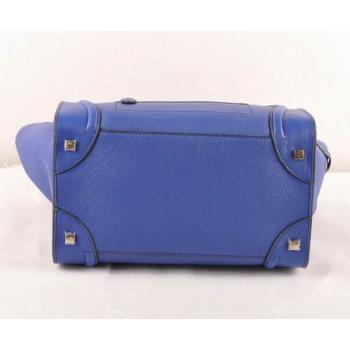 Celine  303 Handbag Cow Leather Blue