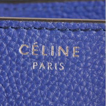 Celine  303 Handbag Cow Leather Blue