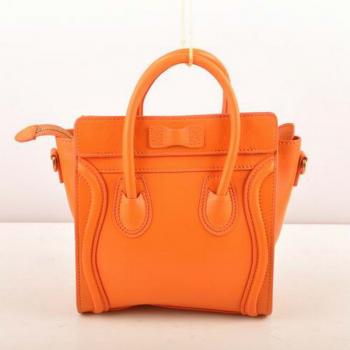 Celine  308 Ladies Cow Leather Orange Handbag