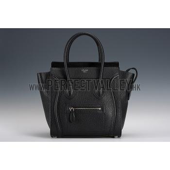 Celine Luggage Micro Black Silver Hardware 18926756