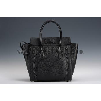 Celine Luggage Micro Black Silver Hardware 18926756