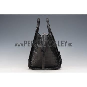 Cheap Celine Phantom Medium Black Crocodile Leather