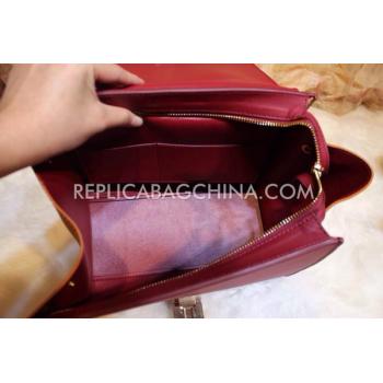 Replica Celine Trapeze Leather Red Handbag