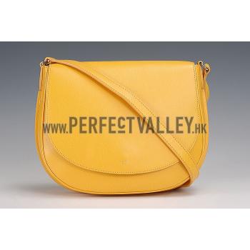 Celine Trotteur Bag Soft Leather Yellow 608236