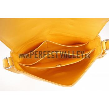 Celine Trotteur Bag Soft Leather Yellow 608236