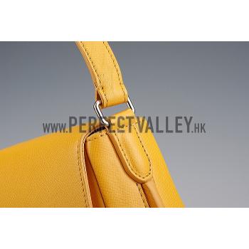 Celine Trotteur Bag Soft Leather Yellow 608236