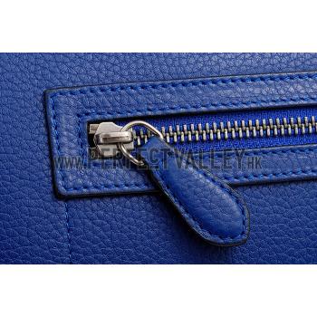 Replica Celine Mini Luggage Royal Blue Silver Hardware 18926737