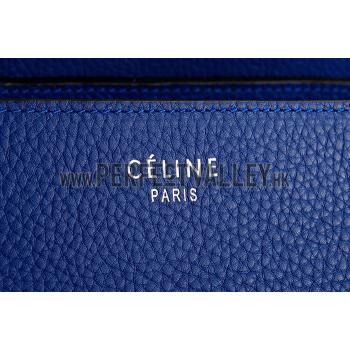 Replica Celine Mini Luggage Royal Blue Silver Hardware 18926737