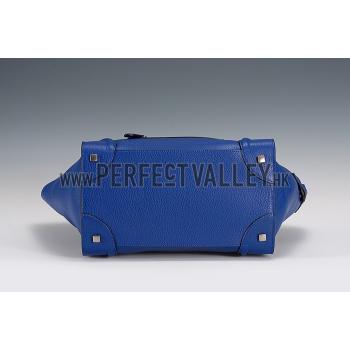 Replica Celine Mini Luggage Royal Blue Silver Hardware 18926737