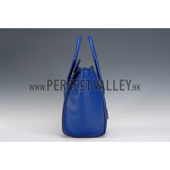 Replica Celine Mini Luggage Royal Blue Silver Hardware 18926737