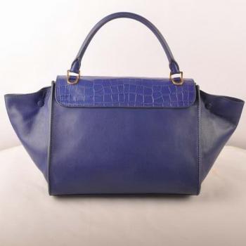 Celine  3073 Ladies Crocodile Blue Handbag Replica