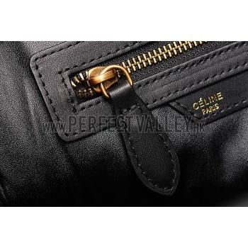 Replica Celine Micro Luggage Black Leather/Suede Leather