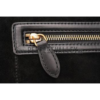 Replica Celine Micro Luggage Black Leather/Suede Leather