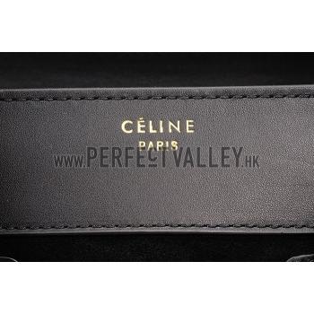 Replica Celine Micro Luggage Black Leather/Suede Leather