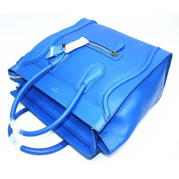 Celine  1008 Handbag Cow Leather Blue