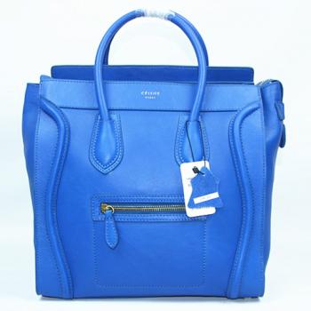 Celine  1008 Handbag Cow Leather Blue