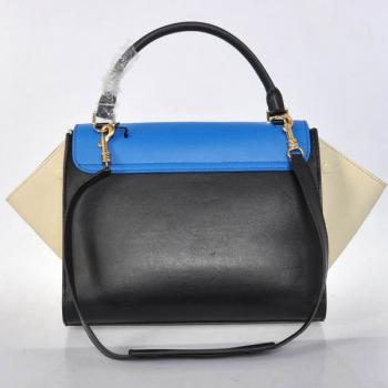 Celine  3342 Cow Leather Blue Bag