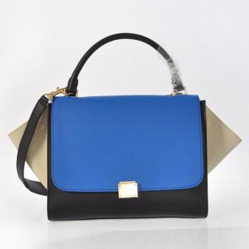 Celine  3342 Cow Leather Blue Bag