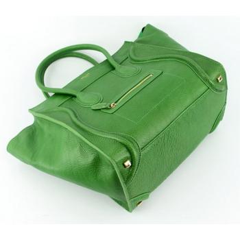 Celine  108908 2way Cow Leather Green Handbag Replica