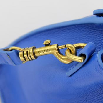 Celine  80029 2way Cow Leather Blue Replica