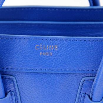 Celine  80029 2way Cow Leather Blue Replica