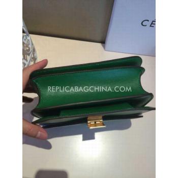 Celine Box Shoulder Bag Calfskin Green