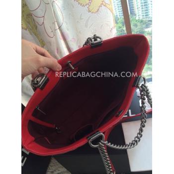 Chanel New Arrival Red Paris Dallas Leather Handbag