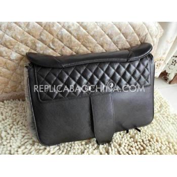 Replica Chanel Paris Dallas Handbag Black Calfskin HM00202