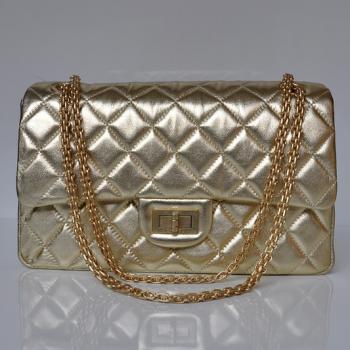 Chanel 2.55 Reissue Flap 28668 Gold Lambskin Cross Body Bag