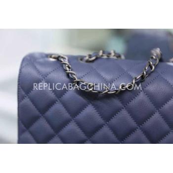 Chanel Handbag Blue Calfskin Le Boy