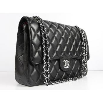 Chanel  Flap bags 01113 Black Lambskin Ladies Bags