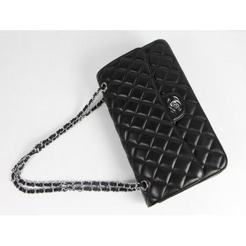 Chanel  Flap bags 01113 Black Lambskin Ladies Bags