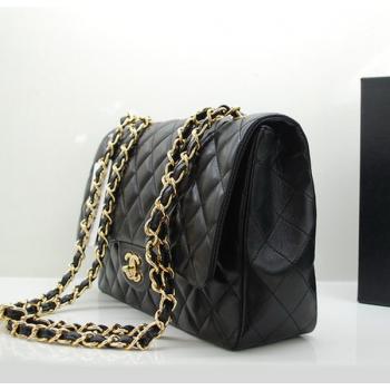 Chanel 36076 Black Lambskin Ladies Bag