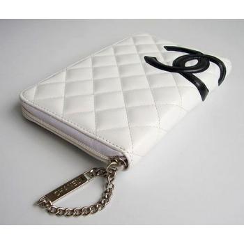 Chanel Wallet C0168 White Lambskin Ladies Wallet HM00327