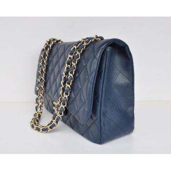 Chanel  Flap bags 28600 Blue Lambskin Medium Bags Replica