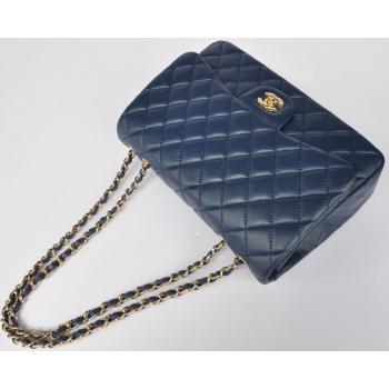 Chanel  Flap bags 28600 Blue Lambskin Medium Bags Replica