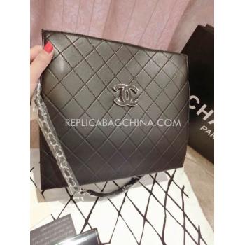 Chanel Totes Genuine Leather Handbag New Style Black