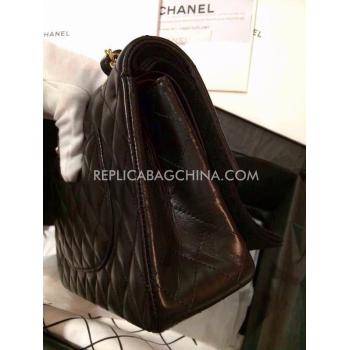 Chanel Handbag Calfskin  Flap Black