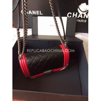 Chanel  Black Le Boy Shoulder Bag Calfskin